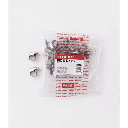 Abrazaderas inoxidables 8/12